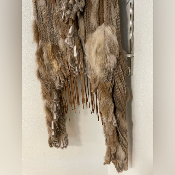Alberto Makali Real Rabbit Fur & Fringe Knit Vest - Picture 4 of 10
